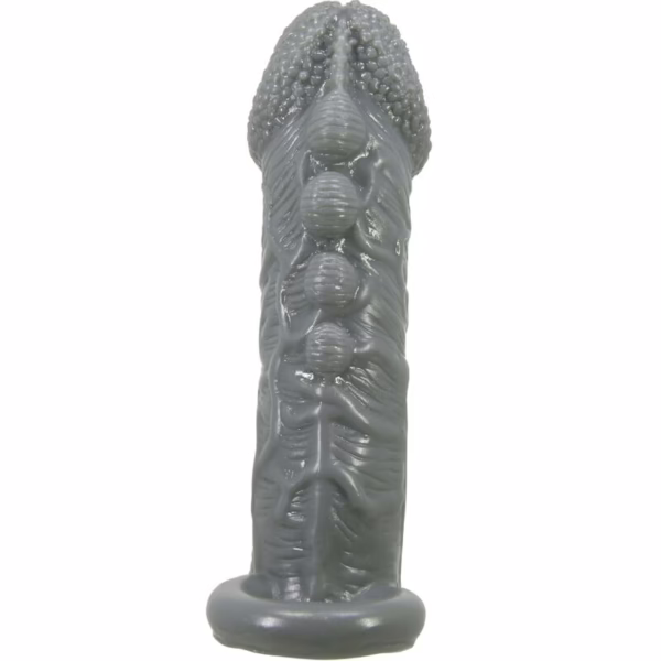PRETTY LOVE - FUNDA REALÍSTICA ALARGADORA Y RETARDANTE PARA PENE GRIS - Imagen 4
