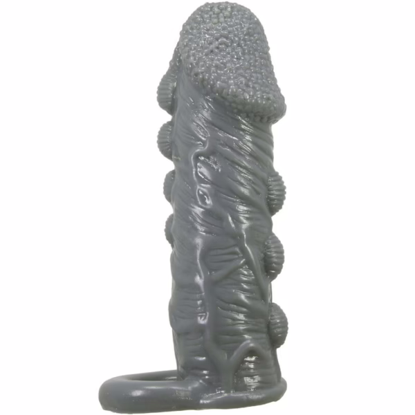 PRETTY LOVE - FUNDA REALÍSTICA ALARGADORA Y RETARDANTE PARA PENE GRIS - Imagen 2