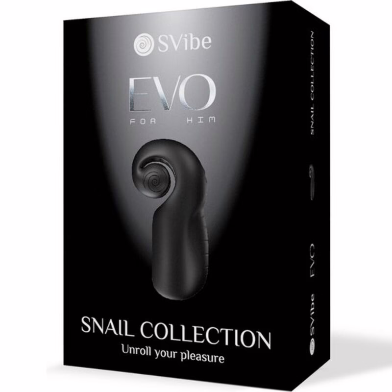 SNAIL VIBE - EVO FOR HIM MASTURBADOR MASCULINO SLIDE NROLL NEGRO - Imagen 7