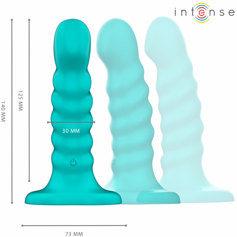 INTENSE - BUFFY VIBRADOR TALLA S DISEÑO EN ESPIRAL 10 VIBRACIONES AZUL CONTROL REMOTO - Imagen 2