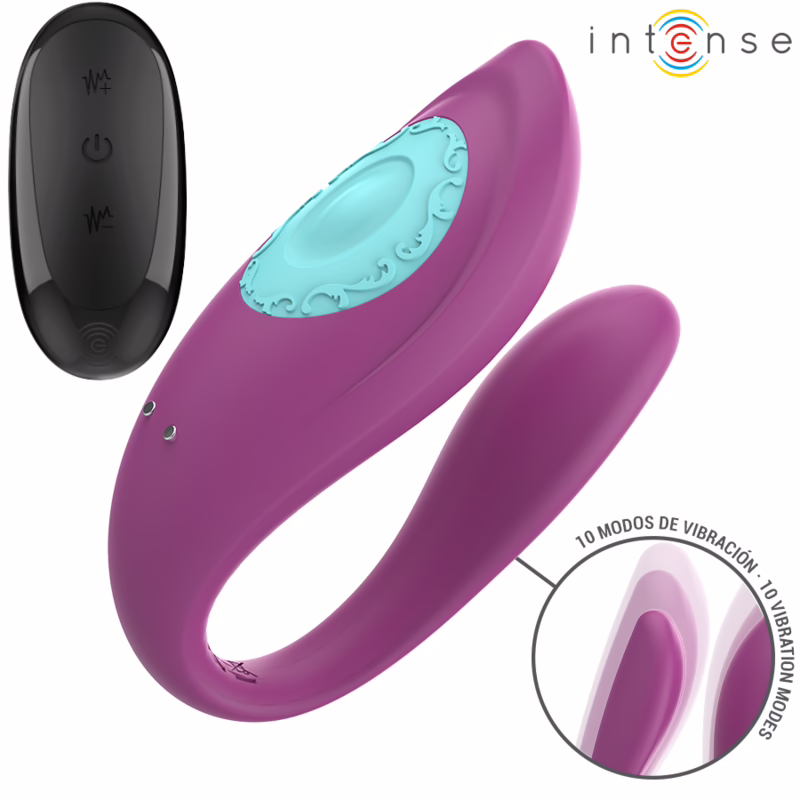 INTENSE - ANNIE ESTIMULADOR & VIBRADOR FORMA DE U MORADO CONTROL REMOTO