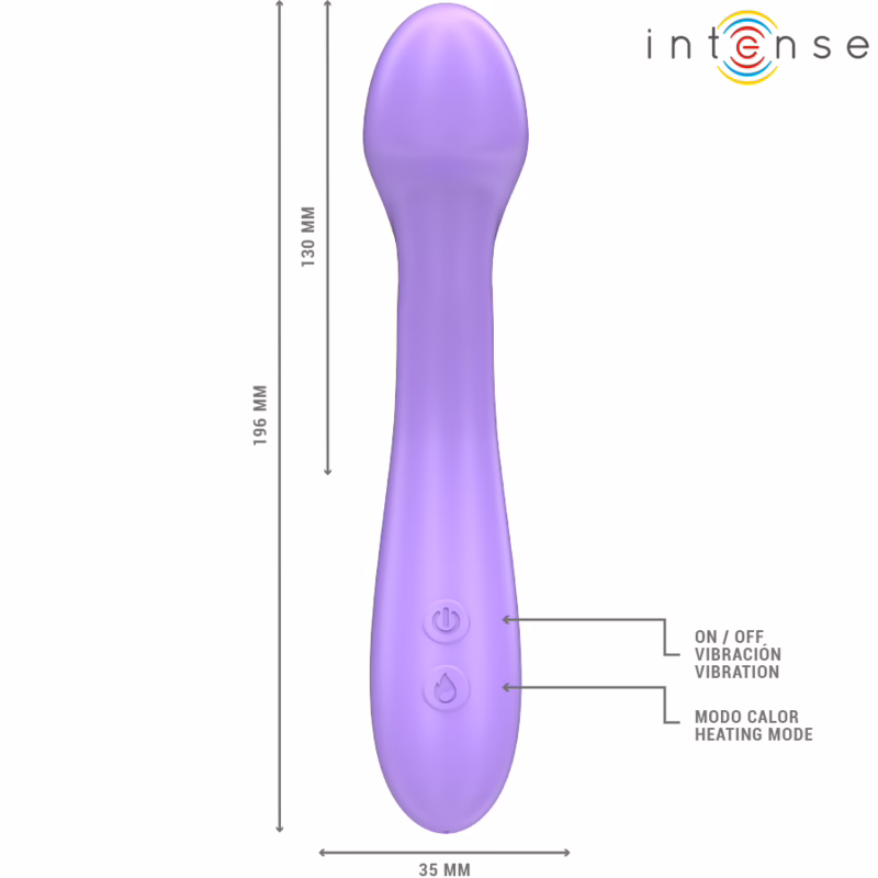 INTENSE - BECKY VIBRADOR 19 CM CALENTABLE 7 VIBRACIONES MORADO - Imagen 5
