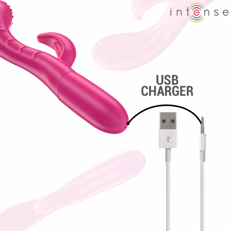 INTENSE - AMARA VIBRADOR CON LENGUA ESTIMULADORA 10 VIBRACIONES ROSA - Imagen 6