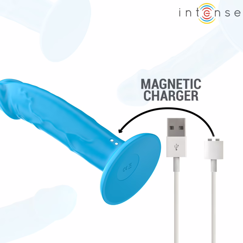 INTENSE - PHOEBE VIBRADOR REALÍSTICO 10 VIBRACIONES AZUL CONTROL REMOTO - Imagen 6