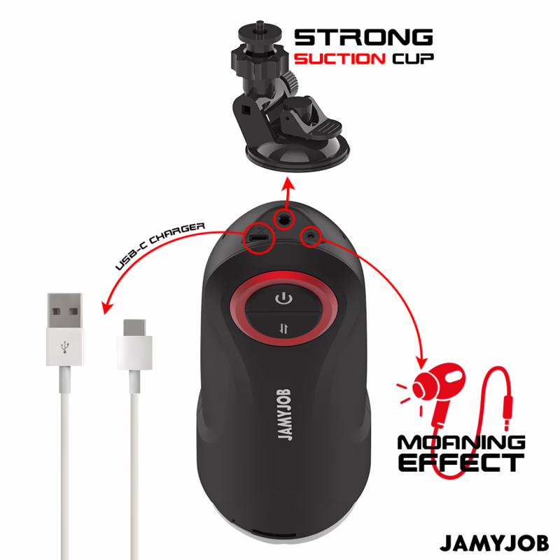 JAMYJOB - GRAVITY MASTURBADOR VAGINA AUTOMÁTICO 5 MODOS DE EMPUJE Y EFECTO SONIDO - Imagen 6