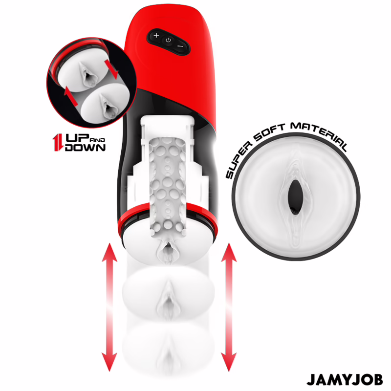 JAMYJOB - XPEED MASTURBADOR VAGINA AUTOMÁTICO 5 MODOS DE EMPUJE Y EFECTO SONIDO - Imagen 2