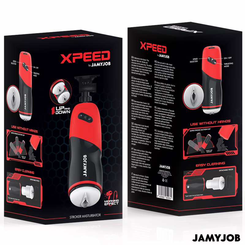 JAMYJOB - XPEED MASTURBADOR VAGINA AUTOMÁTICO 5 MODOS DE EMPUJE Y EFECTO SONIDO - Imagen 7