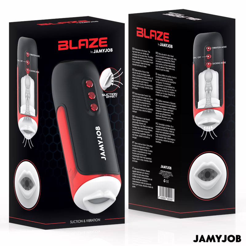 JAMYJOB - BLAZE MASTURBADOR BOCA AUTOMÁTICO 5 MODOS SUCCIONADOR Y VIBRACIÓN - Imagen 7