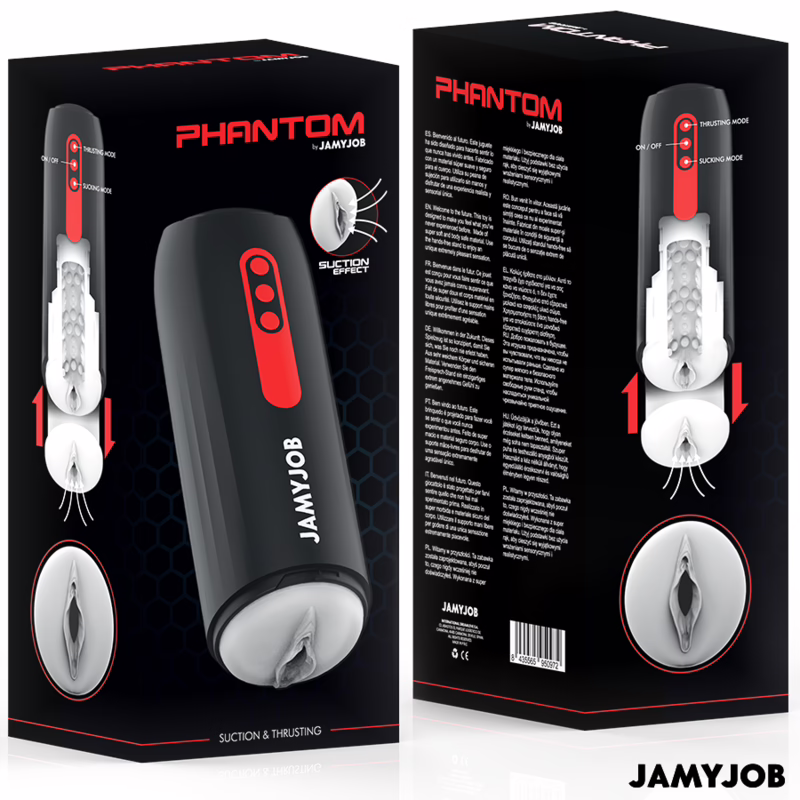 JAMYJOB - PHANTOM MASTURBADOR VAGINA AUTOMÁTICO 5 MODOS SUCCIONADOR Y EMPUJE - Imagen 7