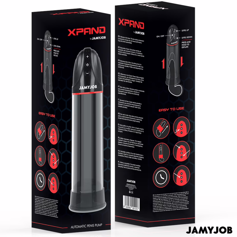 JAMYJOB - XPAND BOMBA AUTOMÁTICA 3 NIVELES DE SUCCIONADOR GRIS - Imagen 7