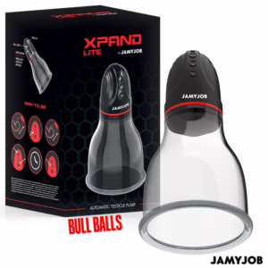 JAMYJOB - XPAND LITE BOMBA AUTOMTICA DE TESTÍCULOS 3 NIVELES DE ONDAS ESTIMULADORAS GRIS