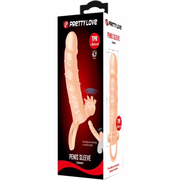 PRETTY LOVE - CONNOR FUNDA PARA PENE + ESTIMULADOR DE CLÍTORIS NATURAL - Imagen 7