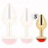 KINK - PLUG ANAL DORADO ROSA ROJA TALLA S - Imagen 2