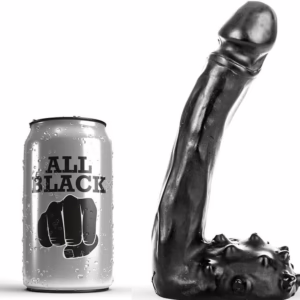 ALL BLACK - DILDO REALÍSTICO 19 CM
