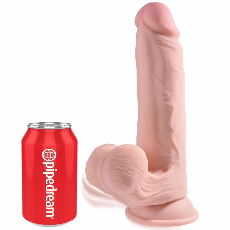 KING COCK - PLUS 3D DILDO SWINGING BALLS 20.3 CM - Imagen 2