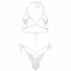 LEG AVENUE - SET DOS PIEZAS SUJETADOR Y TANGA DE MARIPOSAS Y PERLAS TALLA ÚNICA - BLANCO - Imagen 10