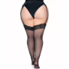 LEG AVENUE - OUTLET - MEDIAS DE NYLON NEGRAS CON ENCAJE SUPERIOR PLUS - Imagen 5
