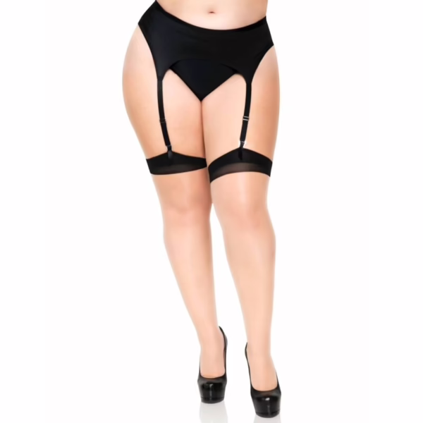LEG AVENUE - MEDIAS NUDE CON TACON CUBANO Y COSTURA TRASERA PLUS - Imagen 5