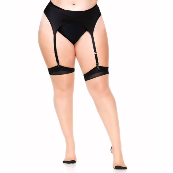 LEG AVENUE - MEDIAS NUDE CON TACON CUBANO Y COSTURA TRASERA PLUS - Imagen 7