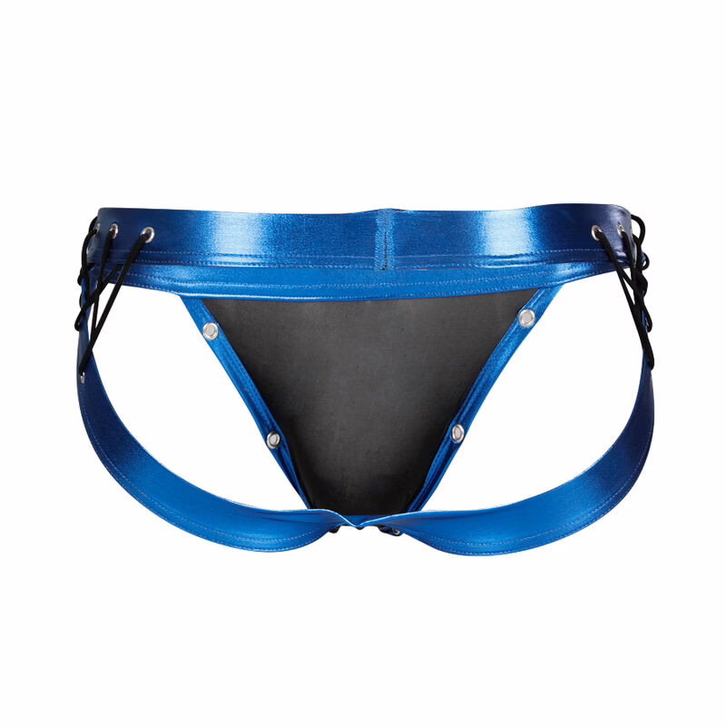 CUT4MEN - JOCKSTRAP DESIRE CUERO AZUL XL - Imagen 4