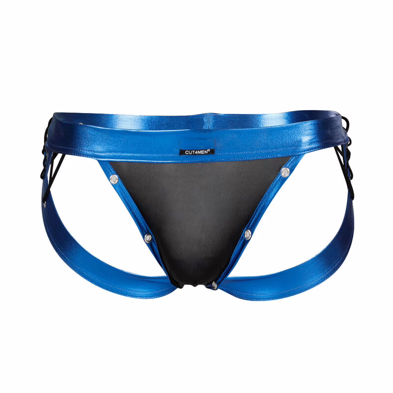 CUT4MEN - JOCKSTRAP DESIRE CUERO AZUL XL - Imagen 3