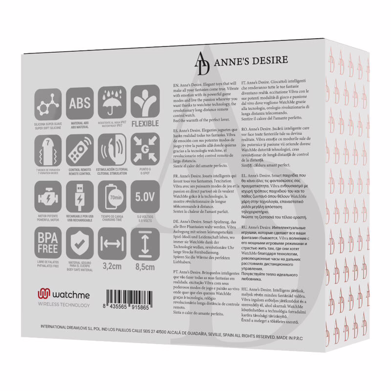 ANNE'S DESIRE - DUAL PLEASURE TECNOLOGÍA WATCHME NEGRO/GOLD - Imagen 18