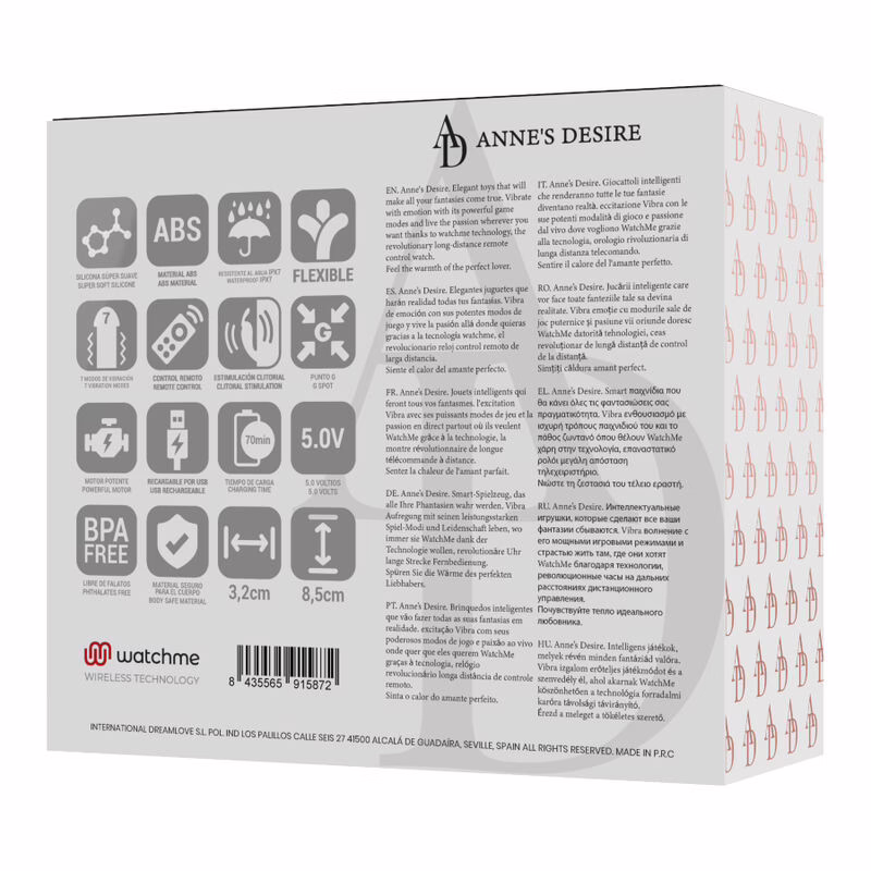 ANNE'S DESIRE - DUAL PLEASURE TECNOLOGÍA WATCHME NEGRO - Imagen 17