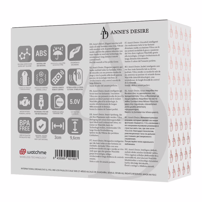 ANNE'S DESIRE - PANTY PLEASURE TECNOLOGÍA WATCHME NEGRO - Imagen 14