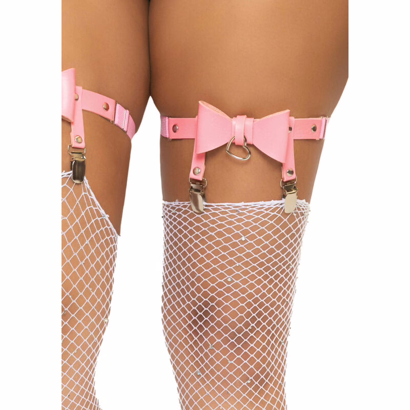 LEG AVENUE - LIGUERO ALTO DE CUERO VEGANO TALLA ÚNICA - ROSA - Imagen 3
