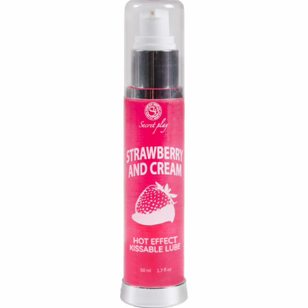 SECRETPLAY - LUBRICANTE 2-1 EFECTO CALOR FRESA&NATA 50 ML - Imagen 5