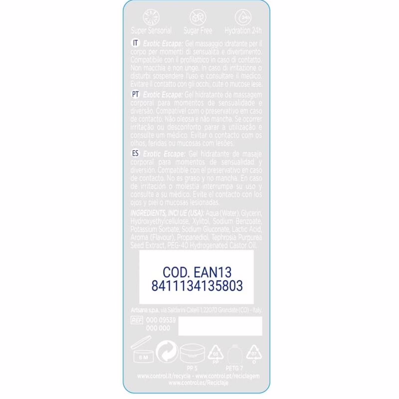 CONTROL - 2 EN 1 MASSAGE & PLEASURE EXOTIC 200 ML - Imagen 2