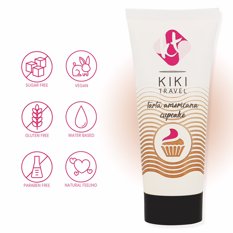 KIKÍ TRAVEL - GEL DESLIZANTE SABOR A TARTA AMERICANA CUPCAKE 50 ML - Imagen 4