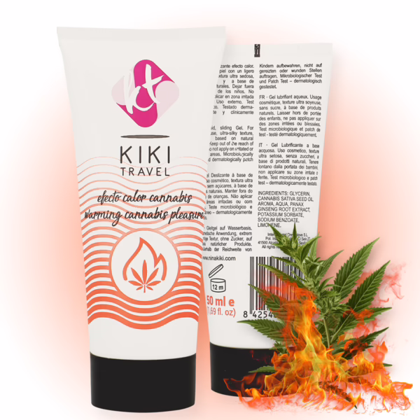 KIKÍ TRAVEL - GEL DESLIZANTE SABOR A CANNABIS EFECTO CALOR INTENSO 50 ML - Imagen 3