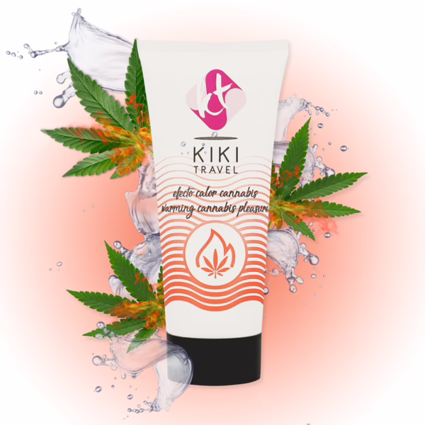 KIKÍ TRAVEL - GEL DESLIZANTE SABOR A CANNABIS EFECTO CALOR INTENSO 50 ML - Imagen 2