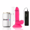 DIVERSIA - DILDO REALÍSTICO FLEXIBLE CON VIBRACIÓN ROSA 17 CM -O- 3.3 CM - Imagen 10