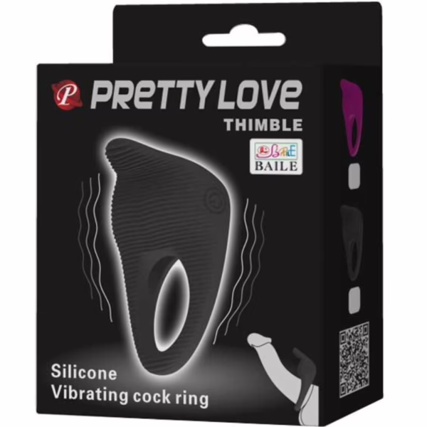 PRETTY LOVE - THIMBLE ANILLO VIBRADOR NEGRO - Imagen 8