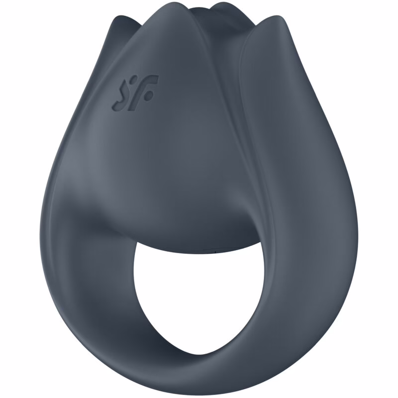 SATISFYER - PERFECT PAIR 2 MULTIVIBRADOR 2 EN 1 ANILLO PARA PENE & ESTIMULADOR DE DEDO GRIS - Imagen 6