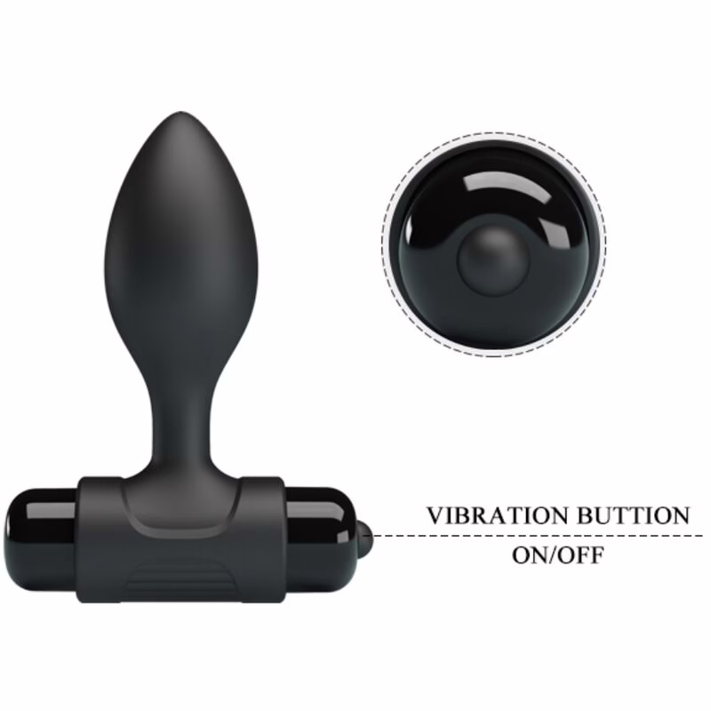 PRETTY LOVE - VIBRA BUTT PLUG ANAL 10 VIBRACIONES NEGRO - Imagen 5