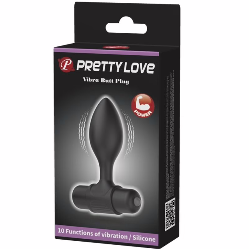 PRETTY LOVE - VIBRA BUTT PLUG ANAL 10 VIBRACIONES NEGRO - Imagen 8