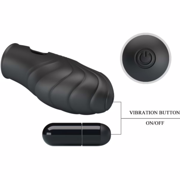 PRETTY LOVE - LICH VIBRADOR DE DEDO SILICONA NEGRO - Imagen 6