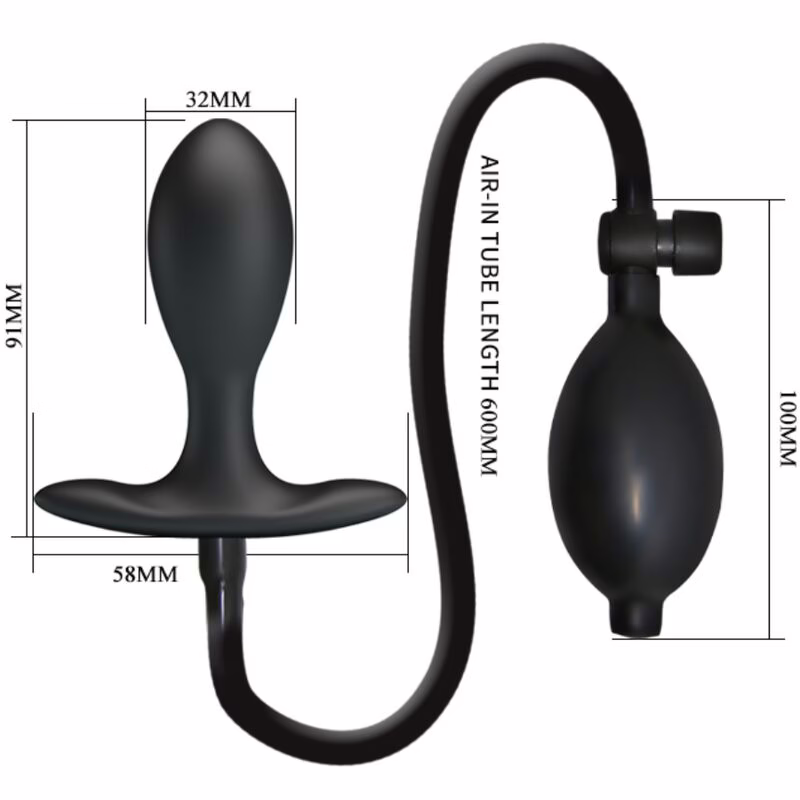 PRETTY LOVE - PLUG ANAL INFLABLE NEGRO - Imagen 6