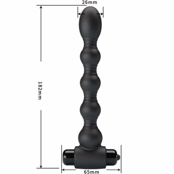 PRETTY LOVE - LYNN PLUG ANAL SILICONA 10 VIBRACIONES NEGRO - Imagen 3