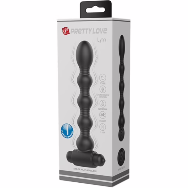 PRETTY LOVE - LYNN PLUG ANAL SILICONA 10 VIBRACIONES NEGRO - Imagen 6