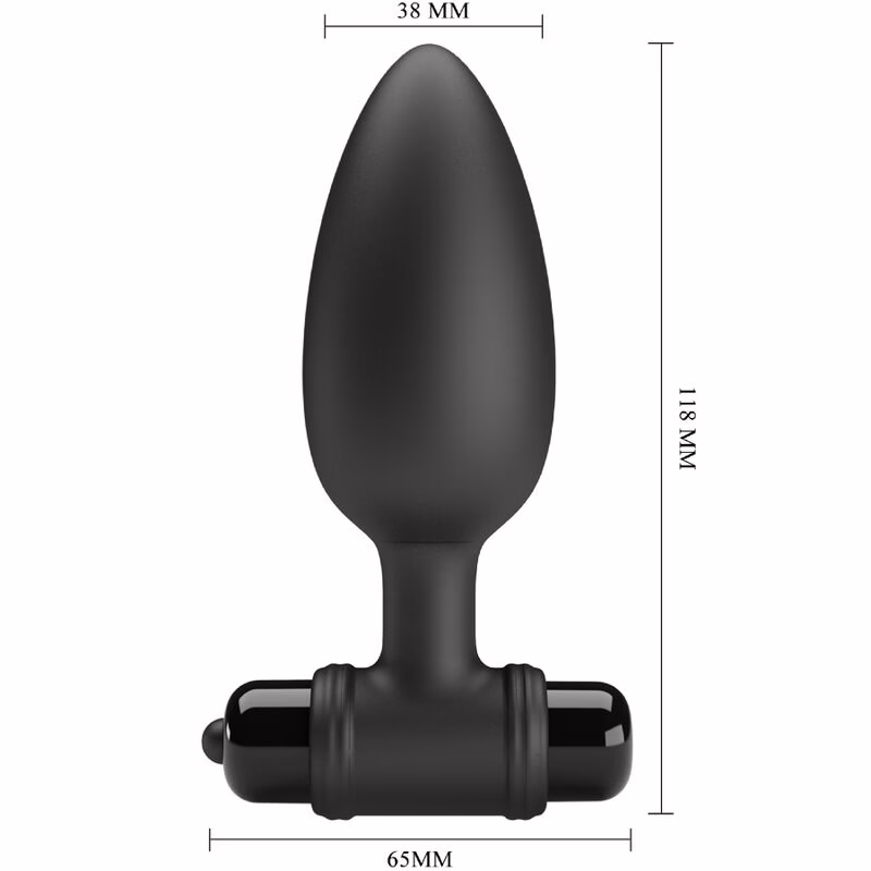 PRETTY LOVE - VIBRA BUTT PLUG 2 PLUG ANAL 10 VIBRACIONES NEGRO - Imagen 3