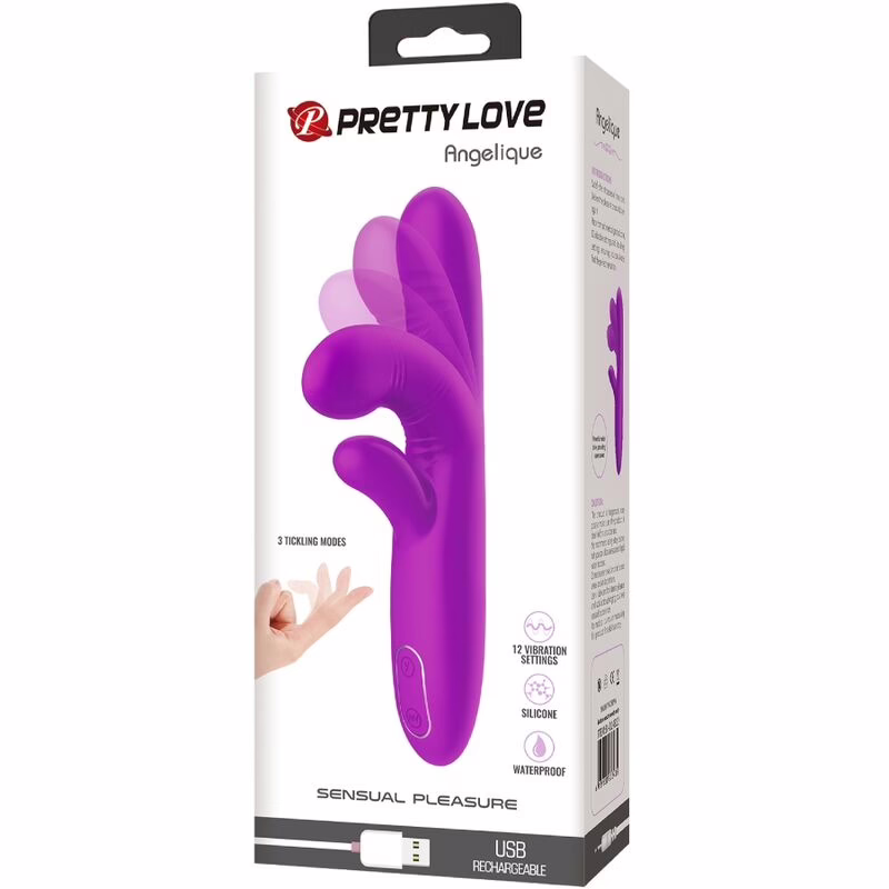PRETTY LOVE - ANGELIQUE VIBRADOR MULTIFUNCIÓN + ESTIMULADOR DE CLÍTORIS MORADO - Imagen 6
