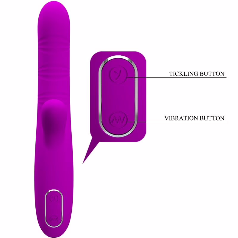 PRETTY LOVE - ANGELIQUE VIBRADOR MULTIFUNCIÓN + ESTIMULADOR DE CLÍTORIS MORADO - Imagen 4