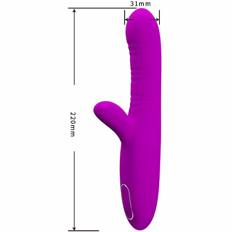 PRETTY LOVE - ANGELIQUE VIBRADOR MULTIFUNCIÓN + ESTIMULADOR DE CLÍTORIS MORADO - Imagen 3