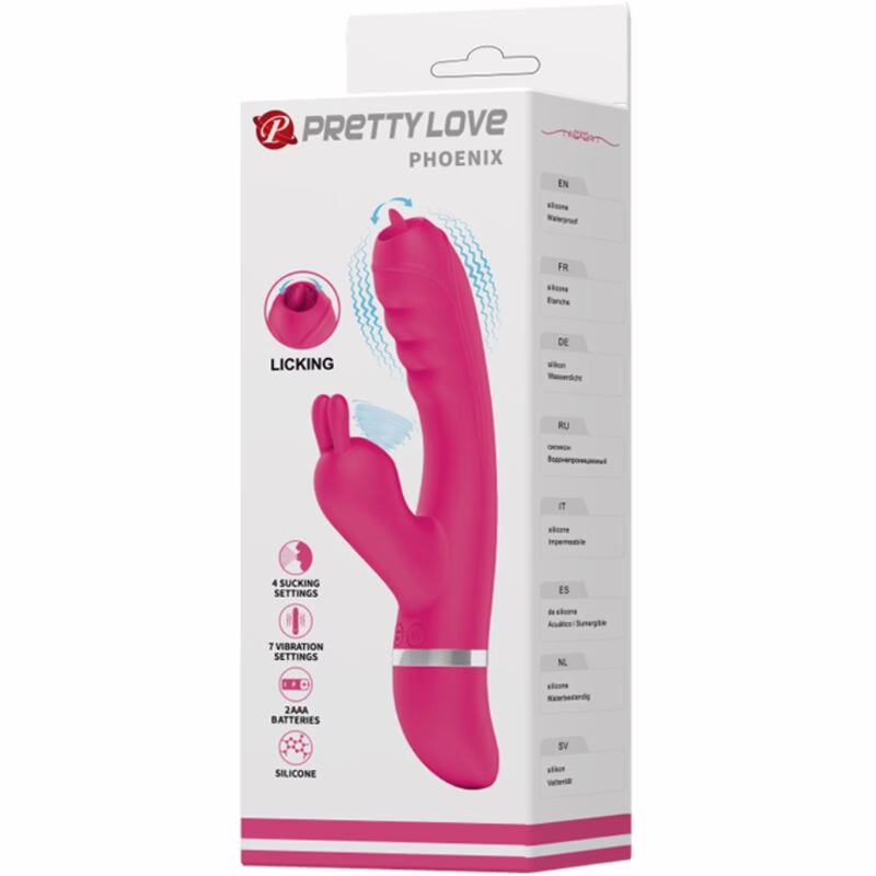 PRETTY LOVE - PHOENIX VIBRADOR RABBIT MULTIFUNCIÓN ROSA - Imagen 6