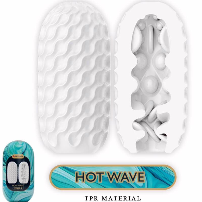 PRETTY LOVE - VENUS X 15 MASTURBADORES MASCULINOS SILICONA BLANCO - Imagen 3