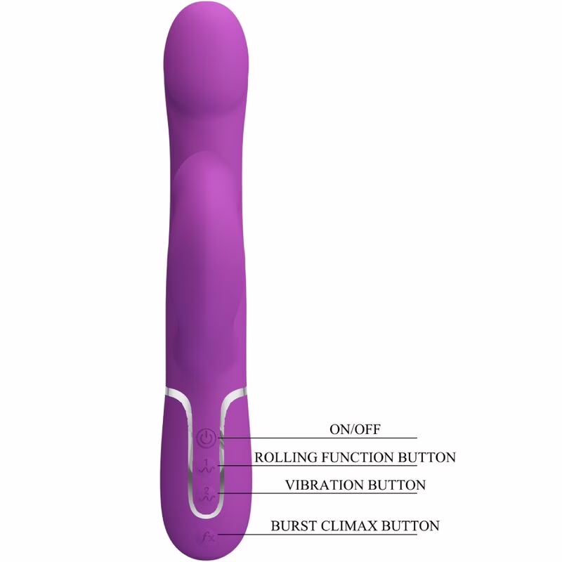 PRETTY LOVE - VIBRADOR & ESTIMULADOR MULTIFUNCIÓN 4 EN 1 MORADO - Imagen 4